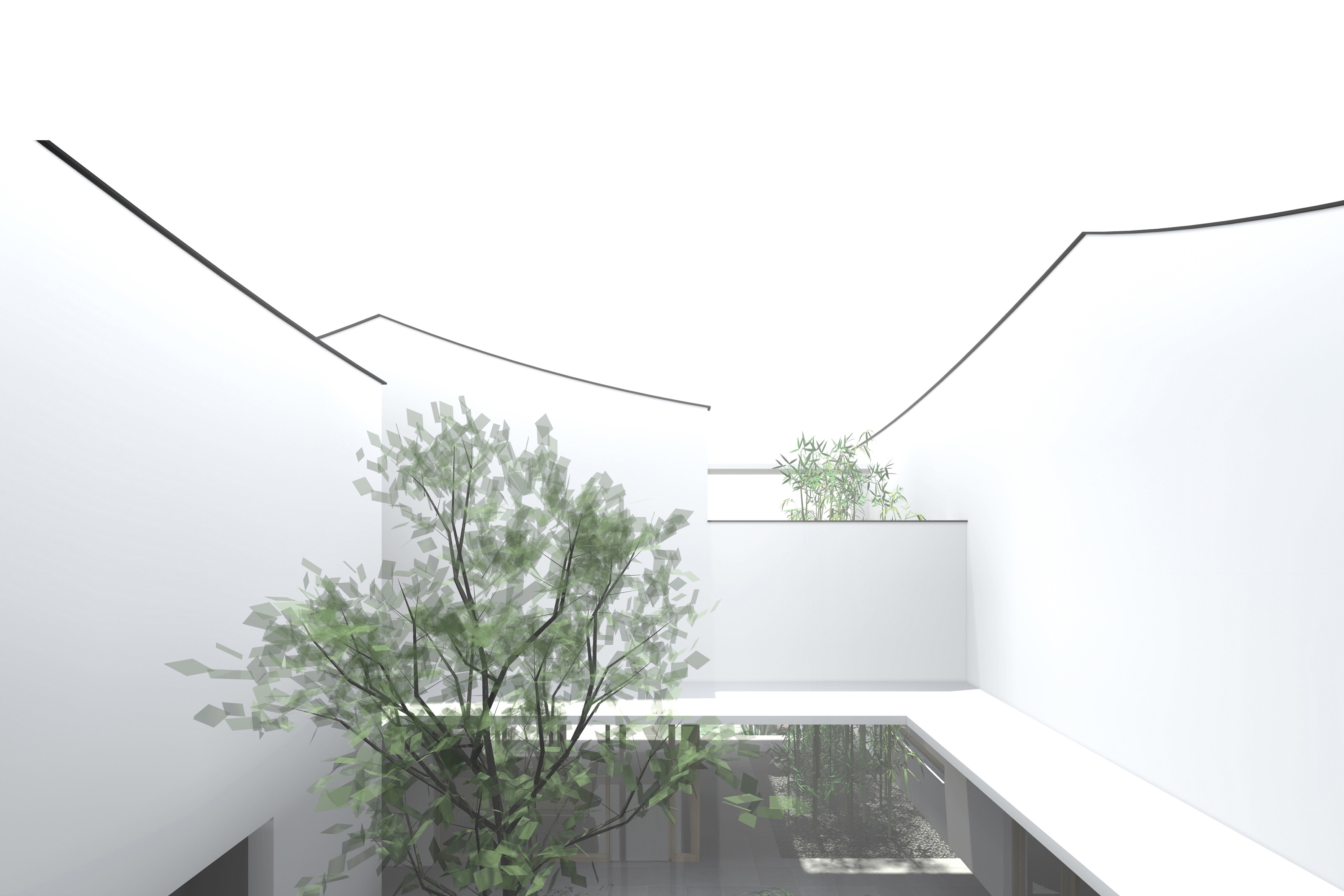 2-01 中庭院，三個(gè)白色體量  Central courtyard, three white volumes ?柯笠建筑 Atelier LI.jpeg