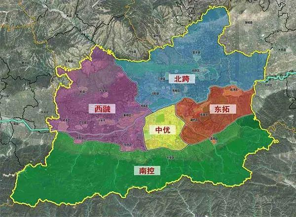 西安“北跨、南控、西進(jìn)、東拓”的空間戰(zhàn)略?圖源網(wǎng)絡(luò).png